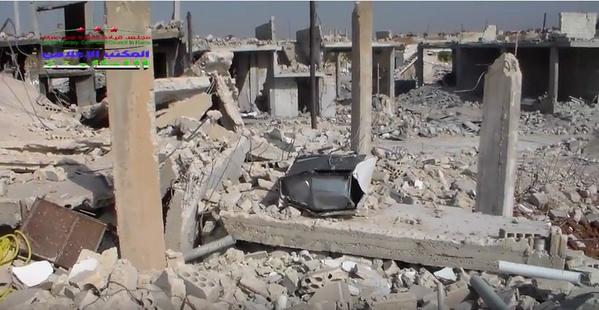 Destruction in Al-Lataminah, Syria after Russian airstrikes