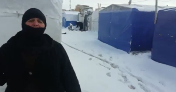 Arsal Syrian refugee camps in Lebanon covered with snow need urgent fuel and food 