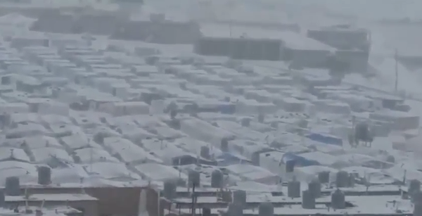 Arsal Syrian refugee camps in Lebanon covered with snow need urgent fuel and food 