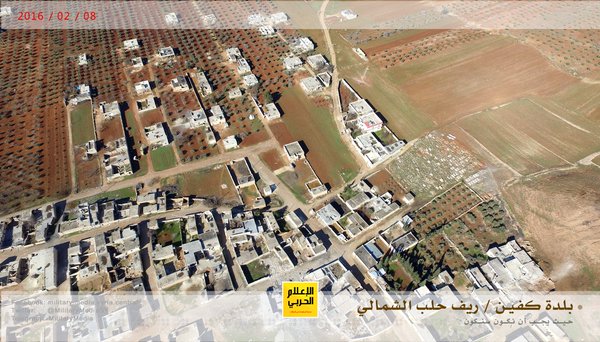 Kiffin village #Aleppo from the drone