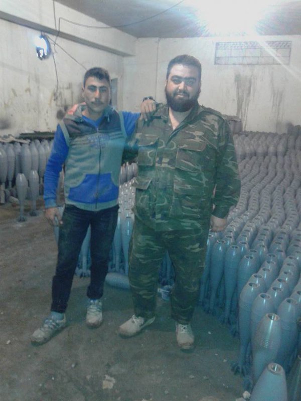 Rebel warehouse full of mortars, presumably in Latakia 
