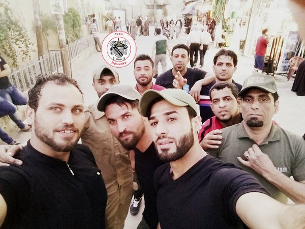 Imam Ali Brigades Fighters from Iraq  stationed at Aleppo Region. Russian T90  