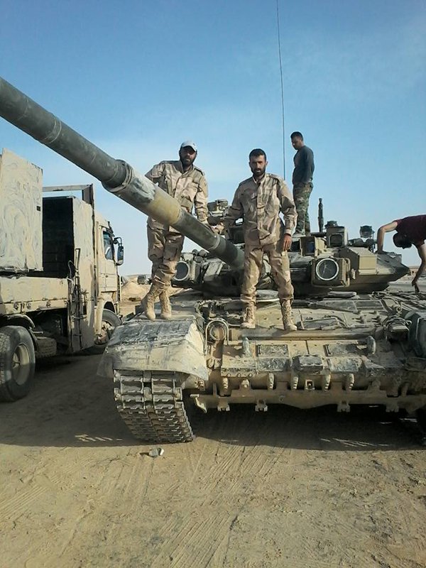 Syrian soldier posing with a Russian military T-90A, location is likely ...