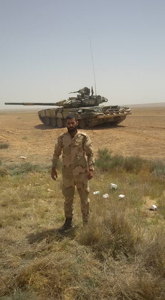 Russian T-90 A operating in Shaer Gas field, eastern Homs.  