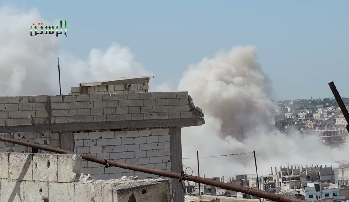 Su-22 dropped regular  and  cluster bombs on Talaf, Houla, Talbisah and Rastan 