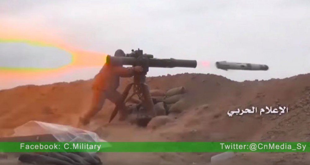 Pic of Iranian ATGM Toophan at S. Aleppo Syria  
