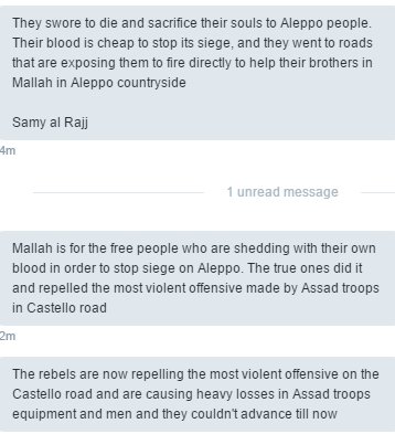 Reports by rebels Claiming they are Repelling SAA Offensive for Castello/ Mallah Farms 