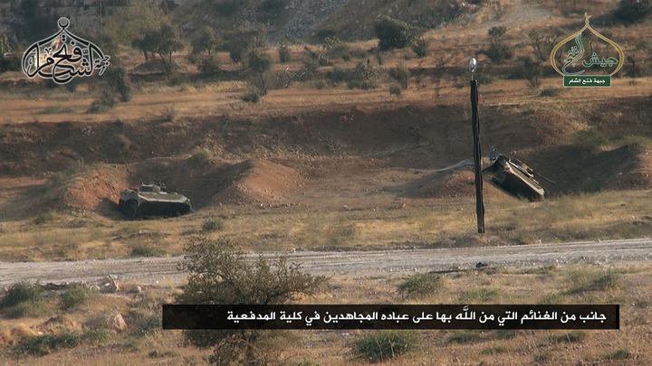 More armour  and  artillery captured by Jabhat Fath al-Sham in southern Aleppo, Syria.  
