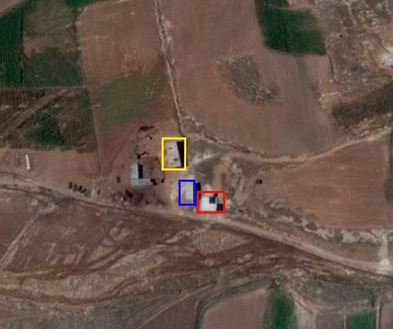 S. Aleppo: advanced base of Iranian militias located in Tell Huways, 1 km SE of Al-Qarassi.  