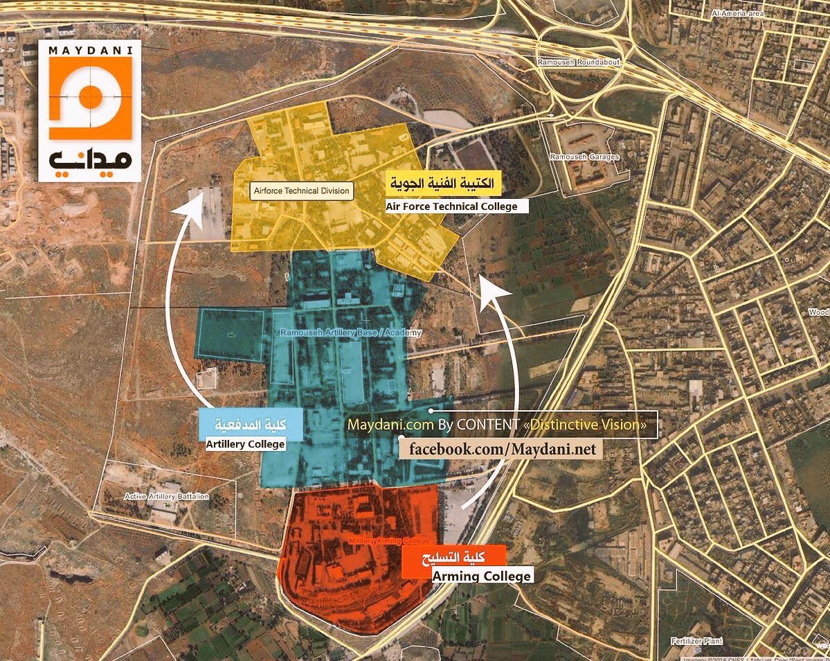 Reports that Syrian Army  and allies are in full control of Technical & Armament Colleges