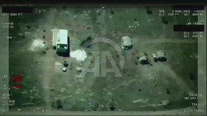 Turkish UAV Bayraktar TB2 attack on IS targets 