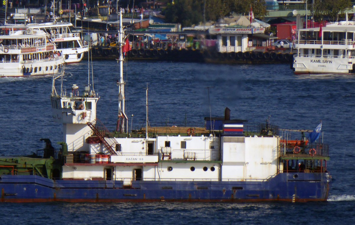 Second Russian Ship of the morning is Kazan 60 southbound on the Bosphorus.  