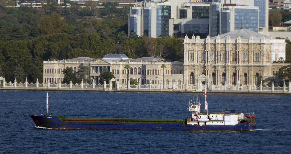 Second Russian Ship of the morning is Kazan 60 southbound on the Bosphorus.  