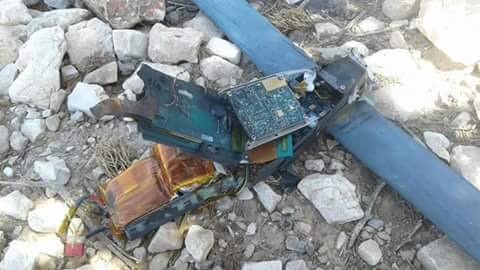 S200 missile fired by the Syrian air-defence and Israeli drone near Sa'sa', Syria  