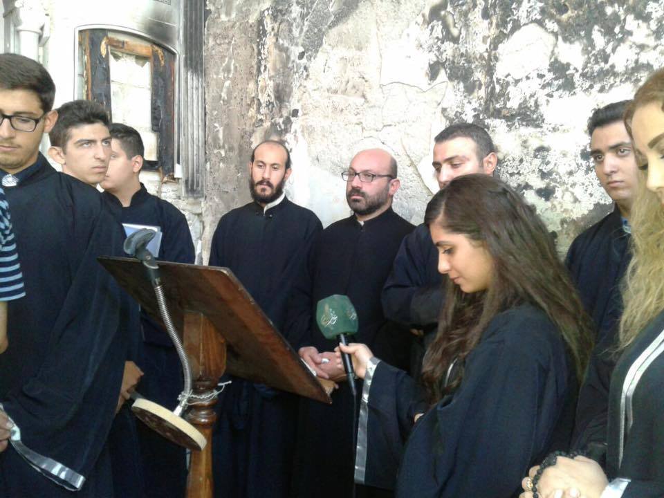 Syria: Mass at Mar taqla Church in captured town of Daraya near Damascus