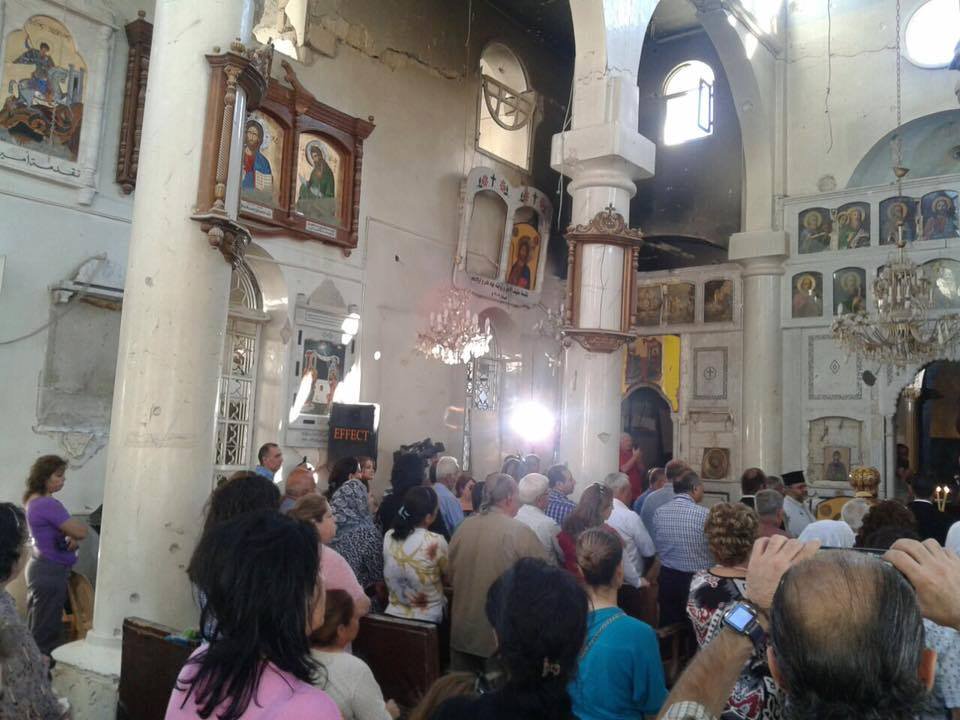 Syria: Mass at Mar taqla Church in captured town of Daraya near Damascus