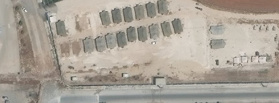 Russian Camp inside Hama Hippodrome this summer. Size slightly reduced (18 main tents vs 23 last October).