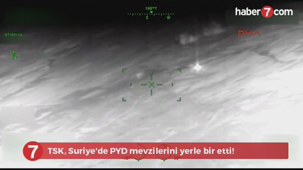 Turkish airforces strike on YPG in Northern Aleppo