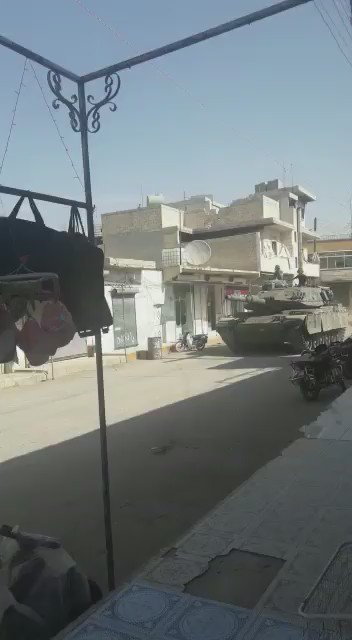 Turkey Tanks In Mare Town, northern Aleppo