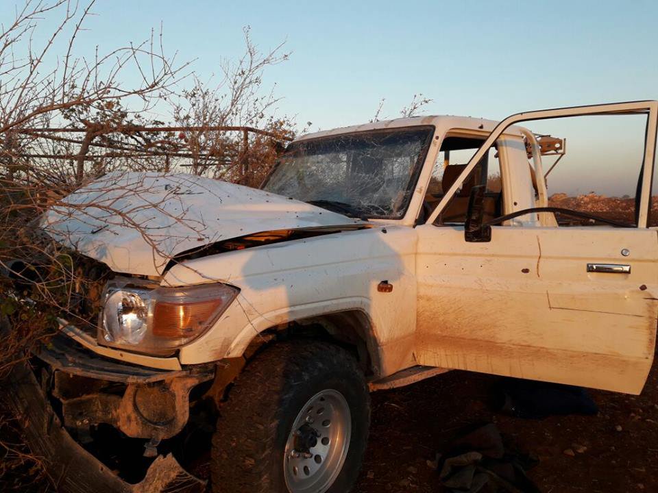 Photos: Government warplanes bombed this evening #EuphratesShield forces in AlBab Northeast of Aleppo  