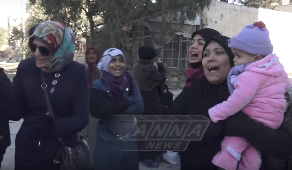 Russian TV shows civilians  in eastern Aleppo