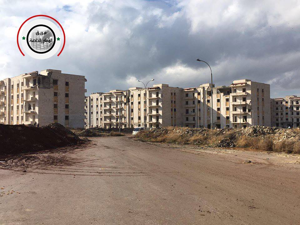 Photos of the road to Aleppo International Airport after the Syrian Army seized area today