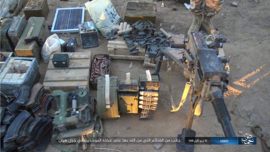Captured vehicles by ISIL at the gas fields NW of Palmyra  
