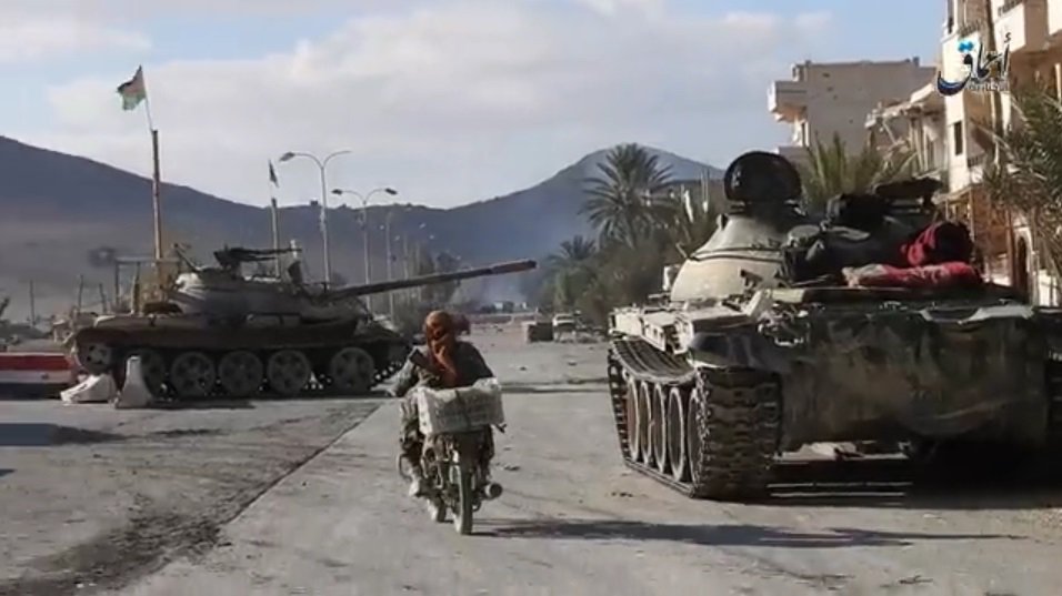 Many tanks seized in Palmyra