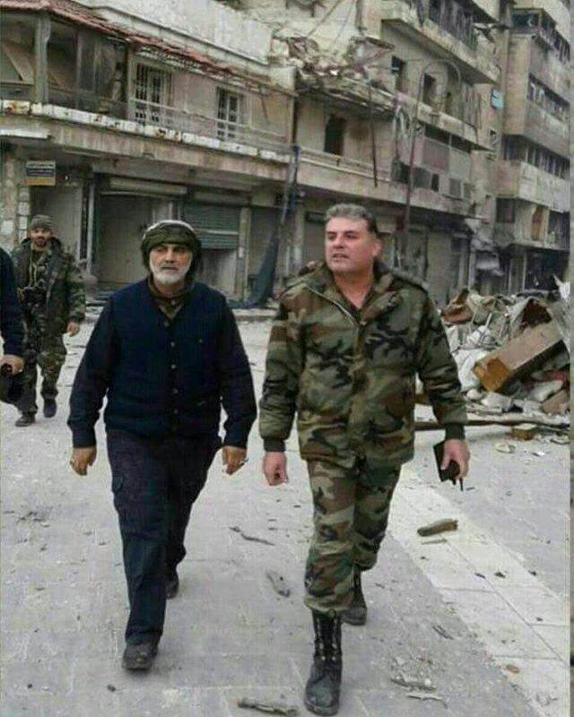 Iranian senior military officer Qassim Soleimani spotted in Aleppo, Syria.  