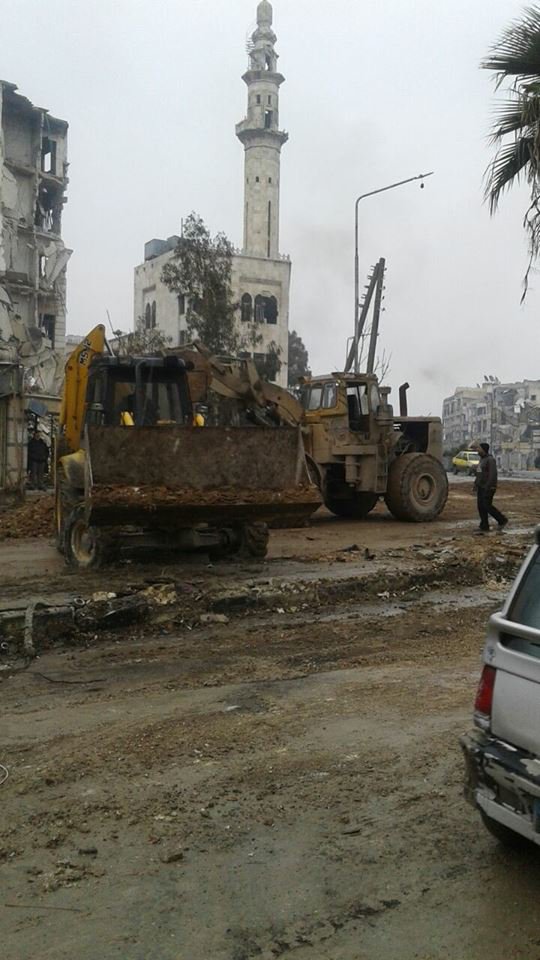 Aleppo: repairment at the neighborhoods of AlAnsari, AlZebdieh, Saif AlDawla in East Aleppo  