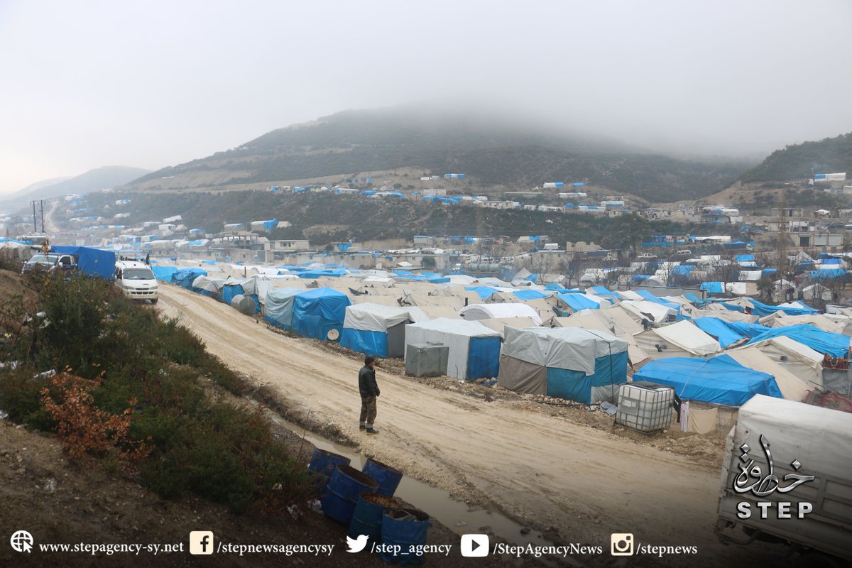 Syrian refugee camps along Turkish borders in Latakia countryside