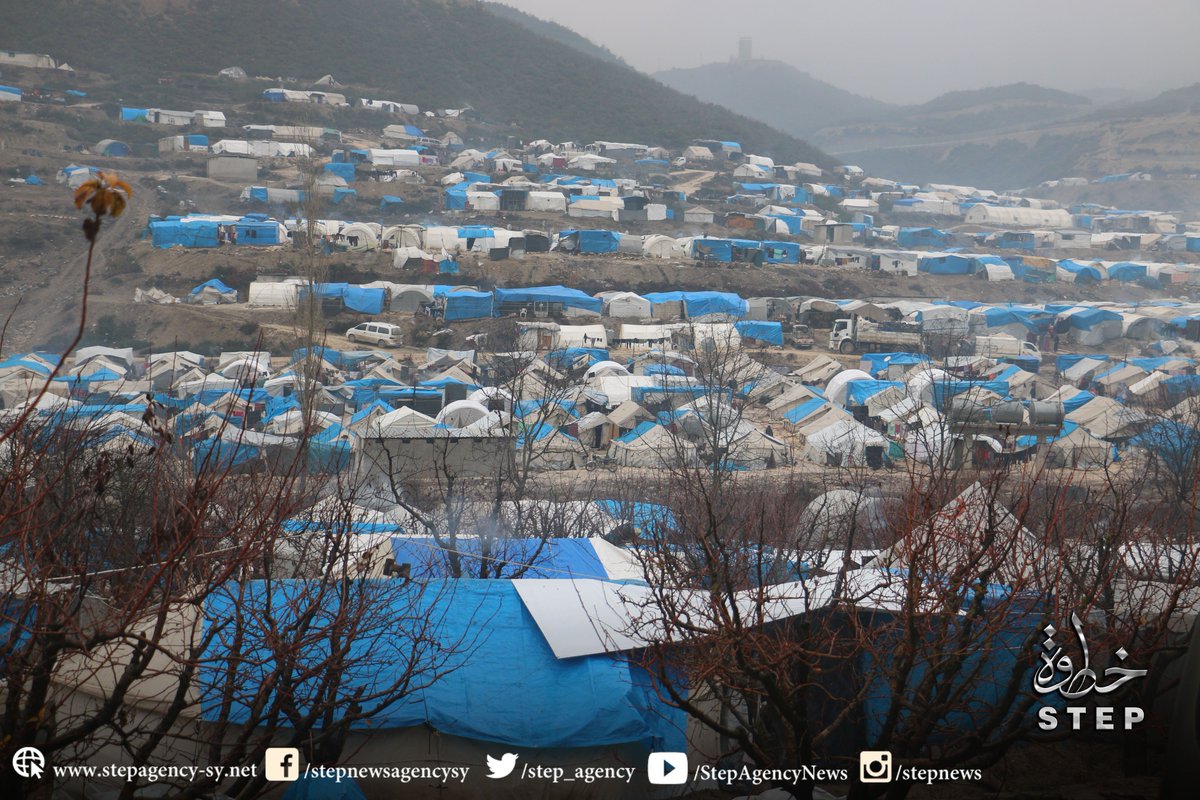 Syrian refugee camps along Turkish borders in Latakia countryside   