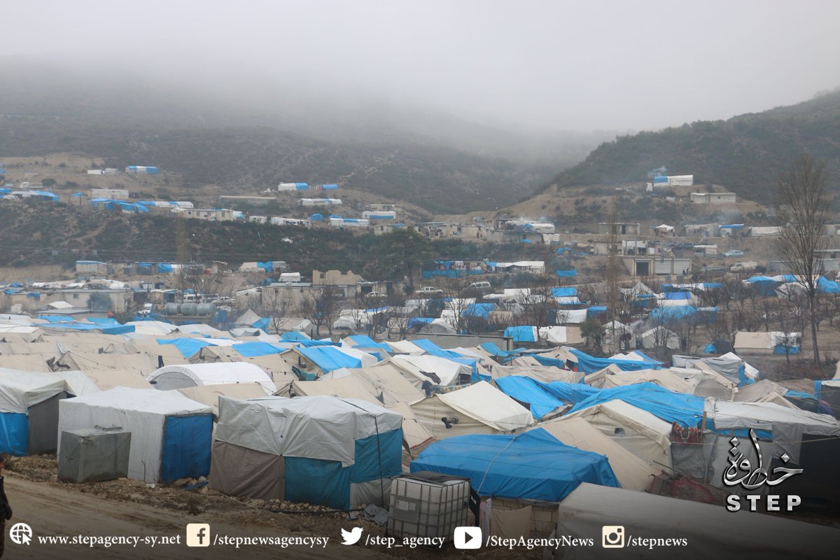 Syrian refugee camps along Turkish borders in Latakia countryside   