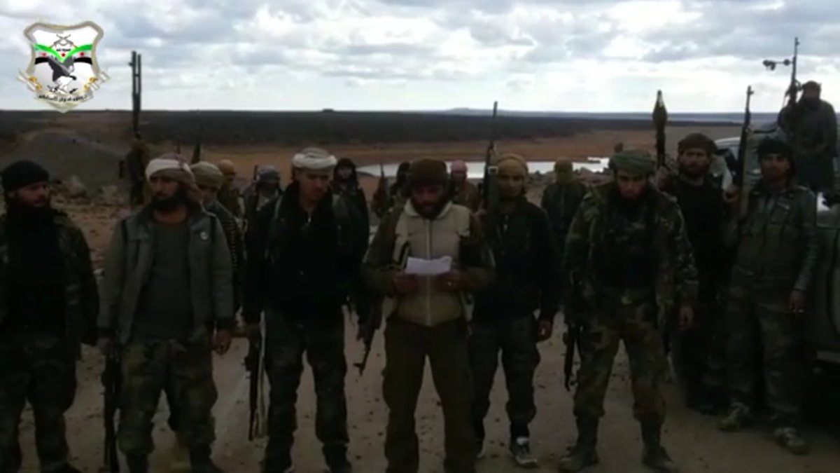 FSA Southern Front Jaysh Ahrar al-Asha'er capturing Zalf Dam and expelling ISIS Rif Dimashq/Suwayda Desert  