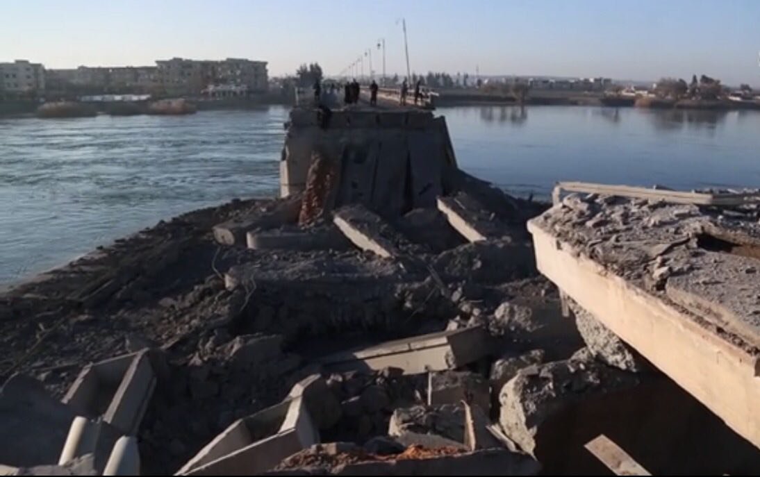 Pics from destroyed Raqqa Bridges  