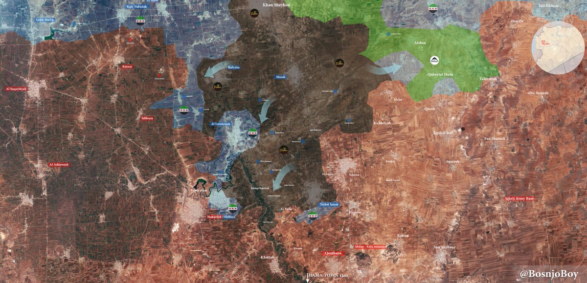 Rebels surrendering Halfaya town  to Liwa Aqsa and  biggest FSA stronghold & weapon base (Lataminah) under siege