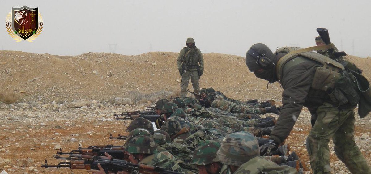 SAA Qalamoun shield forces training by Russian advisers 