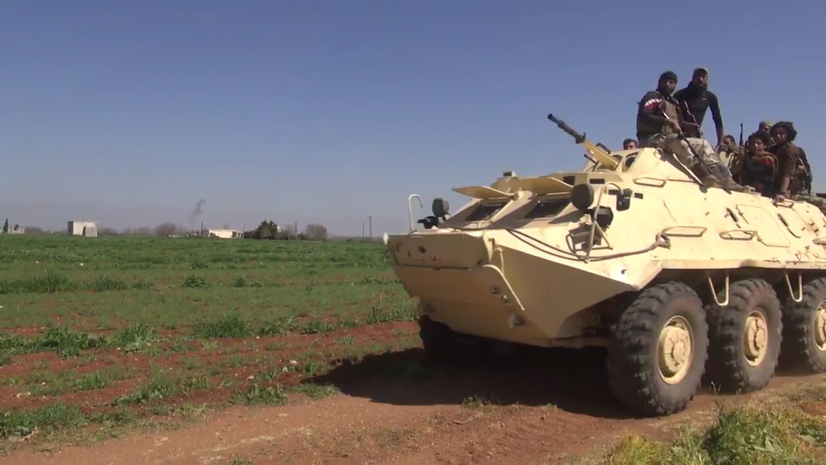 BTR-60 filmed today with Ahrar Al-Sham in Hama Syria  