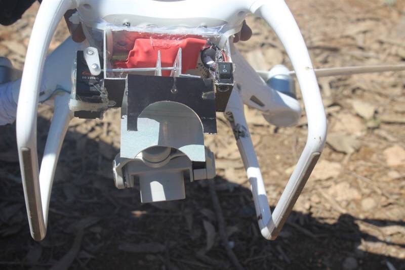 SDF fighters shot down an ISIS drone that was being used to drop bombs on their positions, near the Tabqa Airbase  