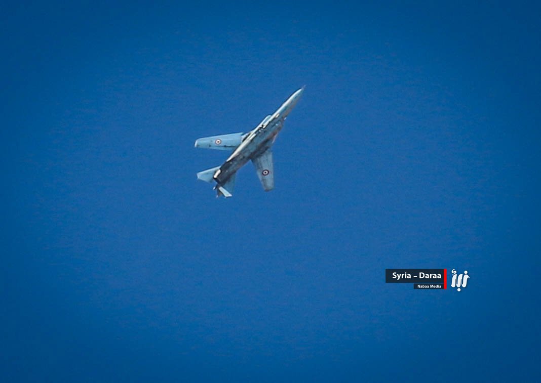 Daraa: SyAF involved in bombing Rebel-held Daraa. Mig-23  and Su-22 pictured today.  