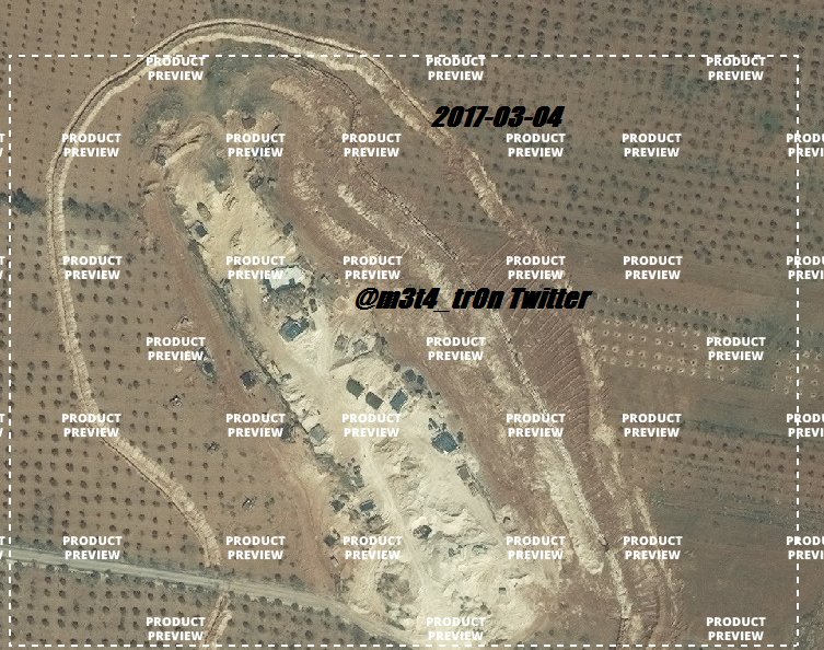 Turkey developed a new military base East of Bza'a, Syria, facing SAA forces (probably 'HISAR' Air Def deployed)  