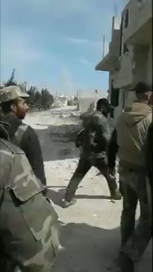 Northern Hama: SAA Video at Maardes during operation to control it.  