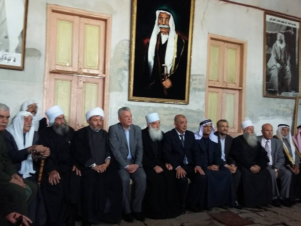 Syrian Independence Day celebrations in the city of as-Suwayda today, Syria.