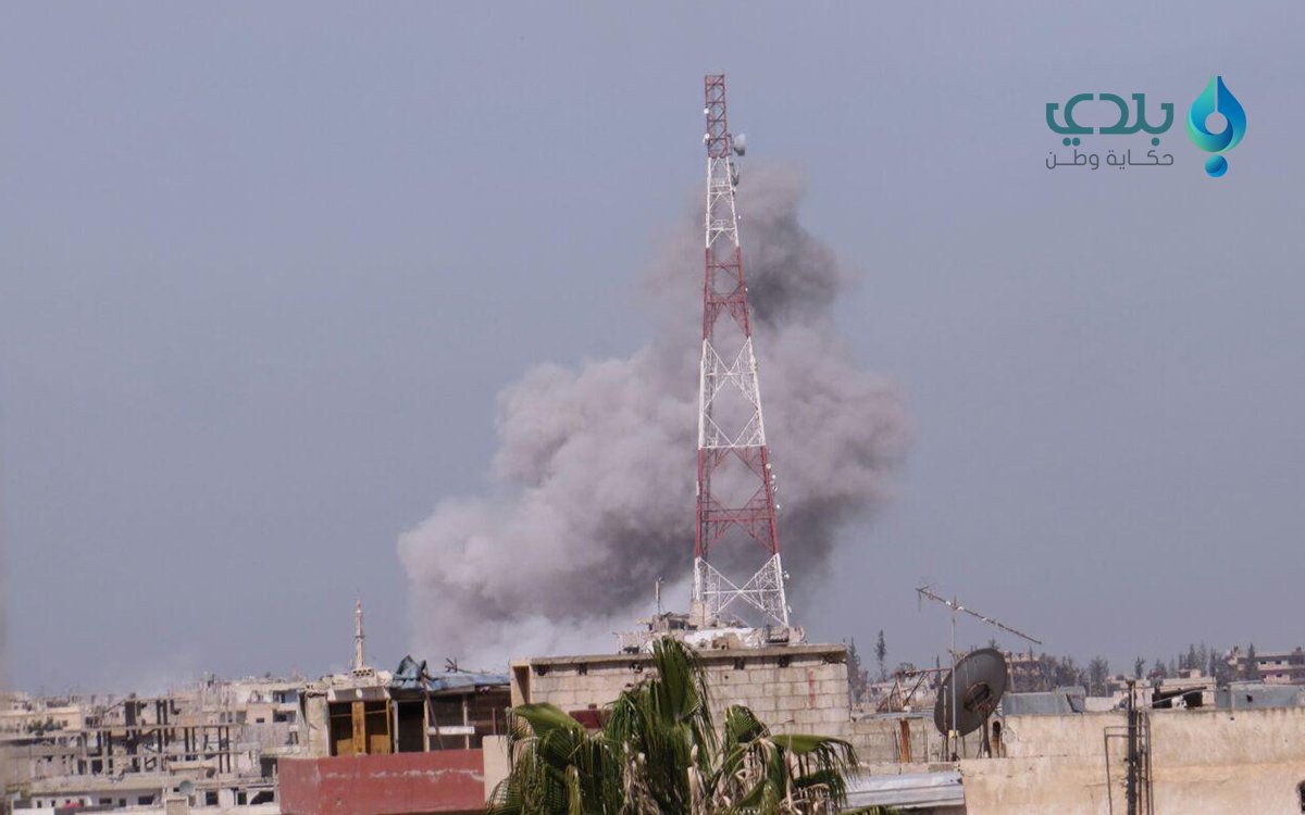 The 5th straight day of heavy RuAF airstrikes on Rebel-held areas of Daraa, Syria. 