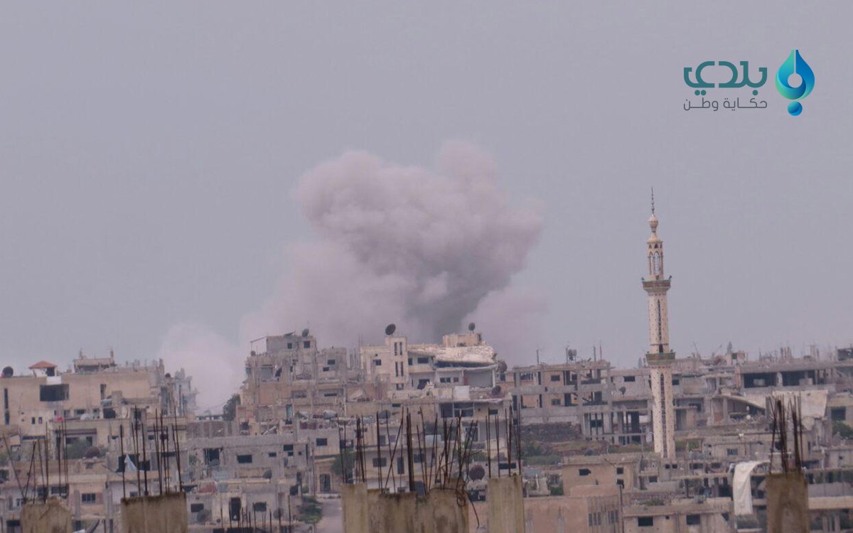 The 5th straight day of heavy RuAF airstrikes on Rebel-held areas of Daraa, Syria. 