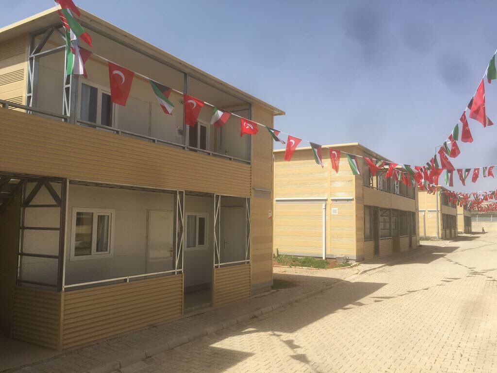 Nearly 7500 Syrian refugees will be housed in new double storey containers after its opening yesterday in Turkey's Kilis.