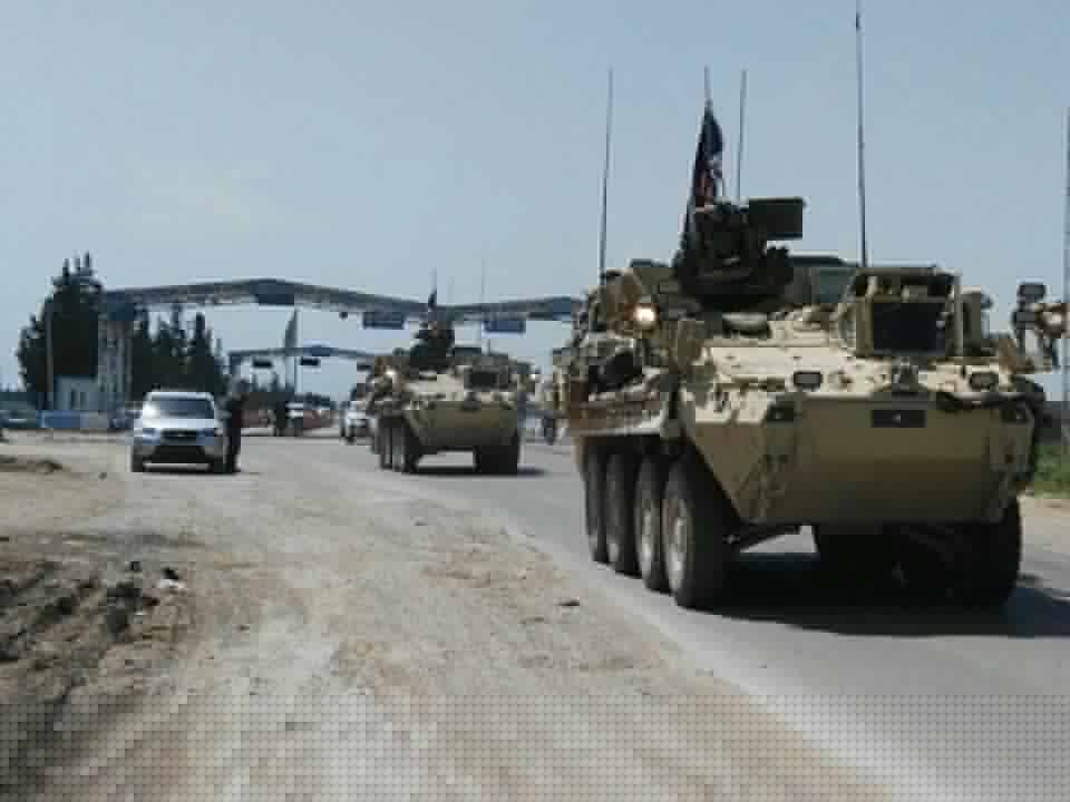 US troops at an Asayish checkpoint after passing through Qamishlo city centre  