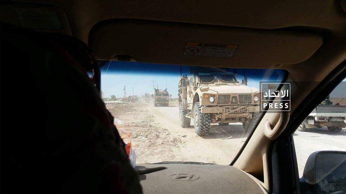 French military vehicles in north Raqqa 