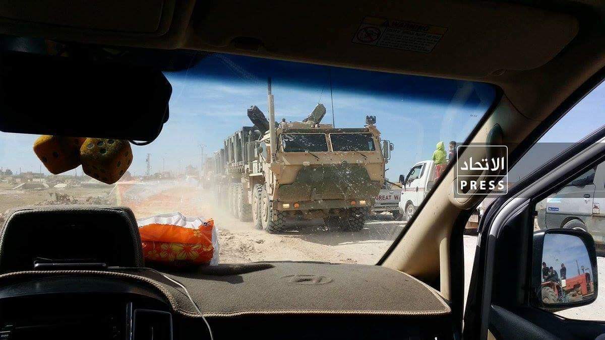 French military vehicles in north Raqqa 