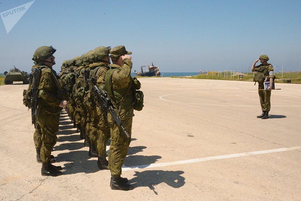 Russian and Syrian Marines joint training in Tartus naval base